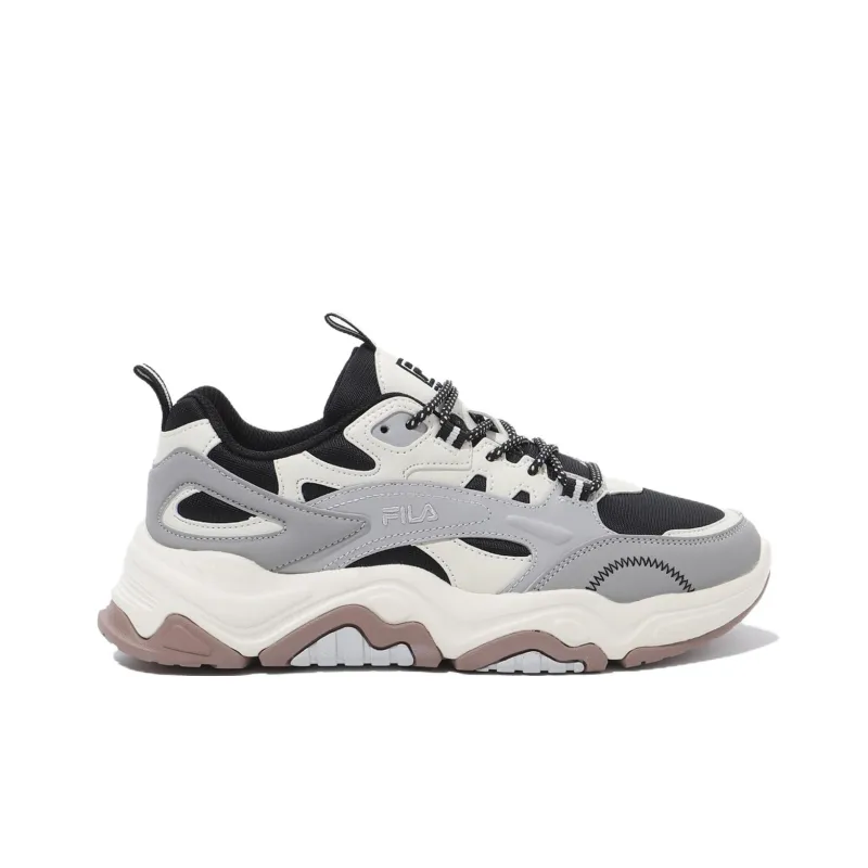 FILA Tiny Rumble V2 Cushioning Wear Resistant Low Top Casual Shoes Unisex Black White Gray-1