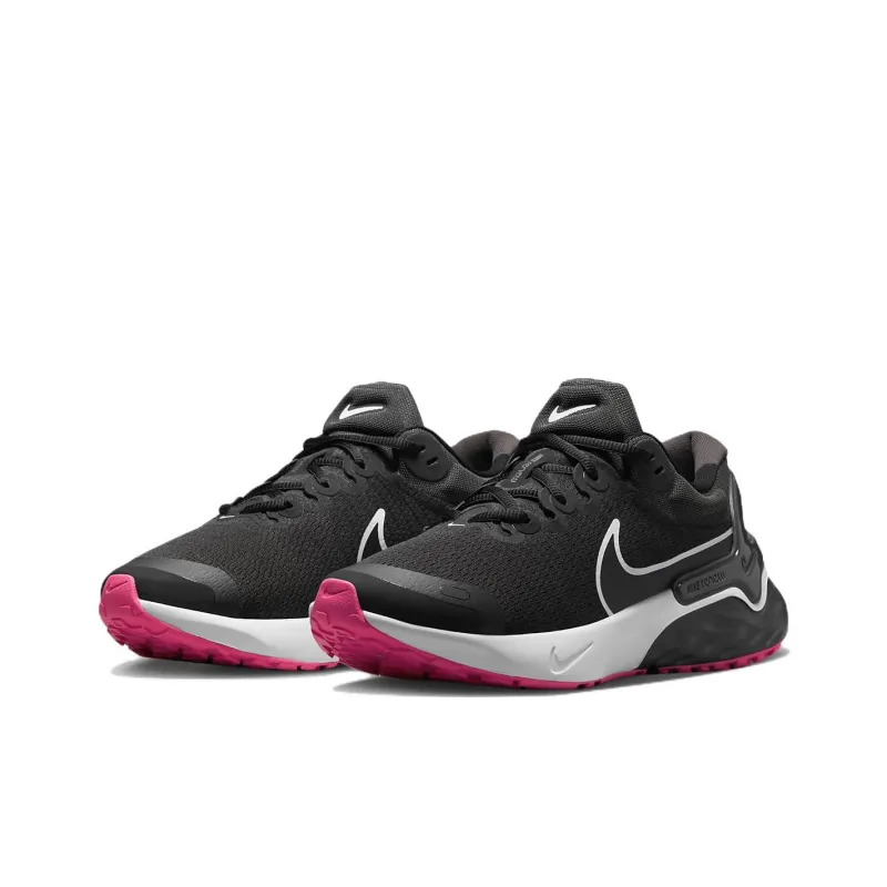 Nike Renew Run 3 Cushioning Anti-Slip And Wear-Resistant Low-Top Running Shoes Black White Red-2