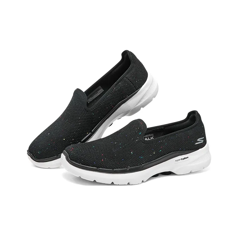 Skechers Go Walk 6 Galaxy View Lightweight Cushioning Rebound Support Low Top Casual Shoes Women's Black-3