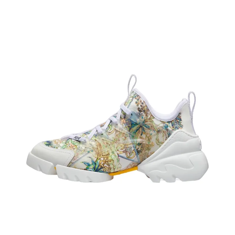 DIOR D-Connect Low-Top Casual Shoes Women's White-0