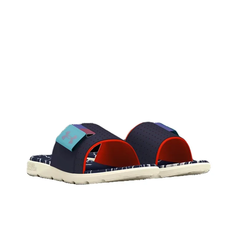 Under Armour Mercenary Quiet Slide Slippers Unisex Navy Blue-2