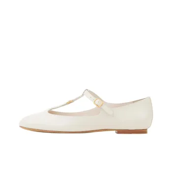Chloe Marcie Flat Mary Jane Shoes Women's White