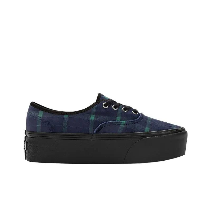 Authentic Vans Stackform 'Velvet Plaid Green Black' Women's-1