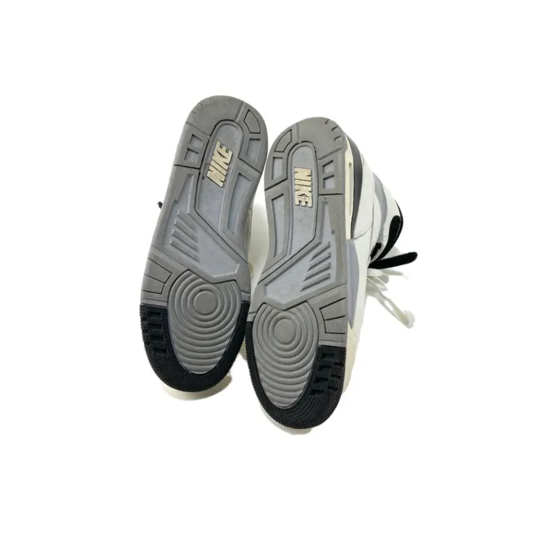 Nike Air Revolution Cushioning Anti-Slip And Wear-Resistant Mid-Top Vintage Basketball Shoes Unisex Gray Black White-4