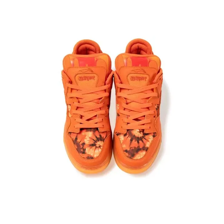 BURNIN x LiNing Wave Low Top Skateboard Shoes Women's Orange-3