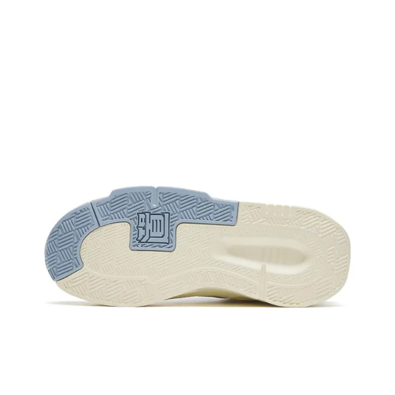 Anta Bastard 4 Slip Resistant Cushioning Abrasion Resistant Low Top Skateboard Shoes Women's Blue White-4