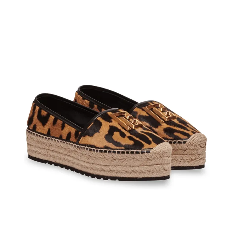BALMAIN Alex Leopard Espadrilles Borwn Leopard Women's-2