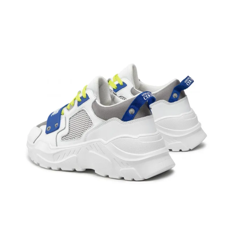Versace Chunky Logo Sneaker 'White Blue Green'-3