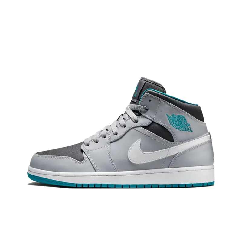 JORDAN 1 Mid Wolf Grey Tropical Teal-0