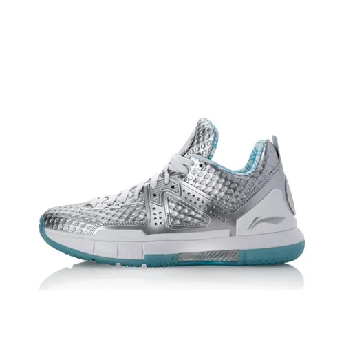 LiNing WOW 5 Way Of Wade 5 Low Top Basketball Shoes Men's Silver White