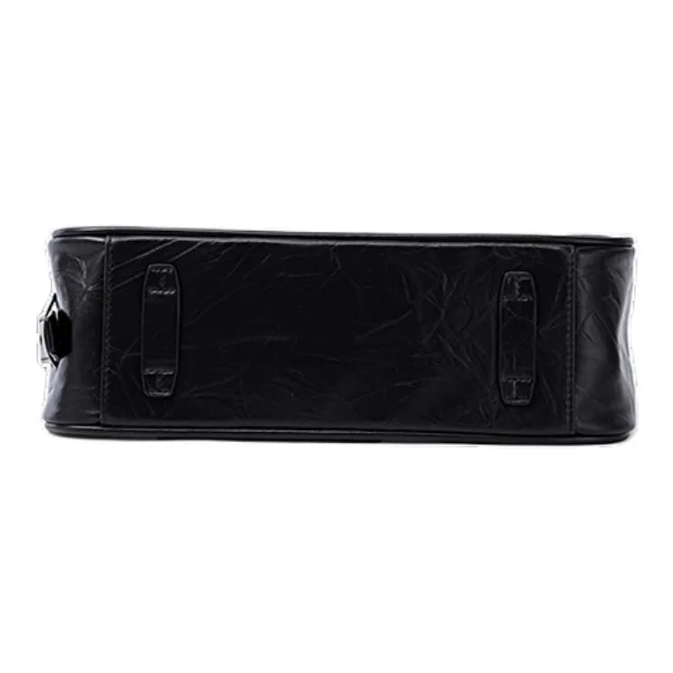 FION Cow Leather Crossbody Bag, Shoulder Bag Regular Women's Black-5