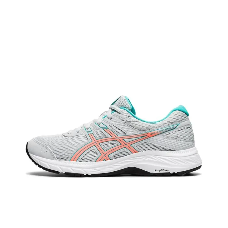Asics Gel-Contend 6 Cushioning Anti-Slip And Wear-Resistant Low-Top Running Shoes Women's Gray Orange-0