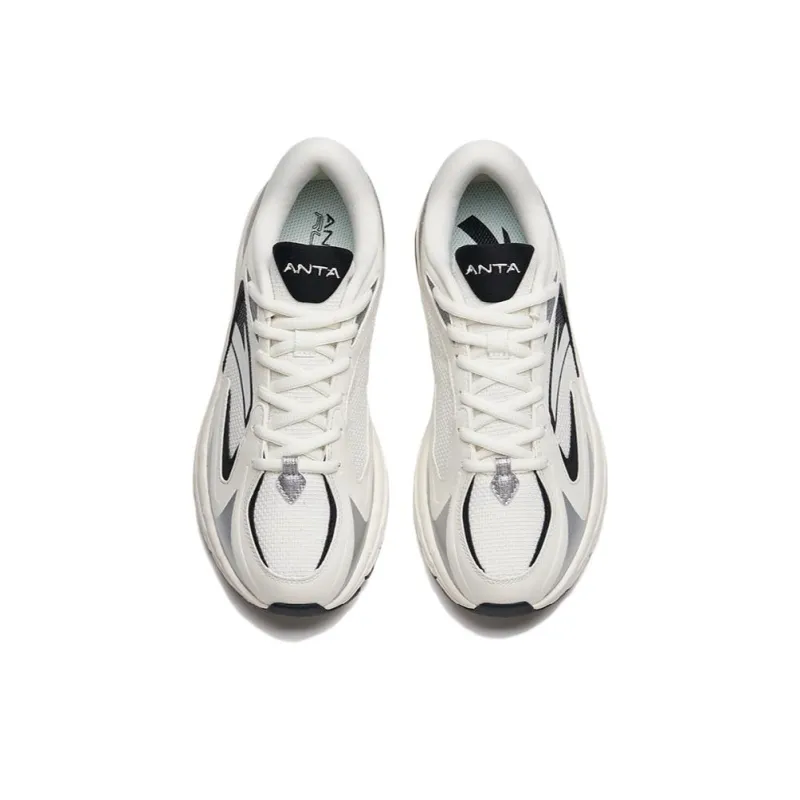 Anta AT952 Slip Resistant, Abrasion Resistant, Breathable, Lightweight Low Top Running Shoes Women's Ivory White-2