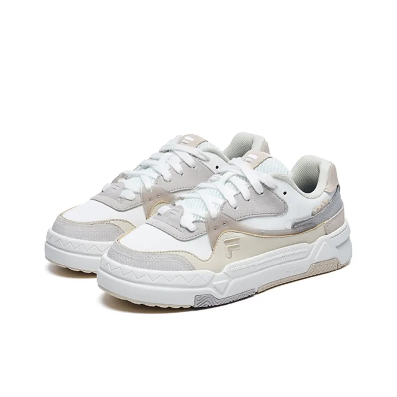 FILA FUSION Bank Skate Shoes 'White Grey Beige' Women's-1