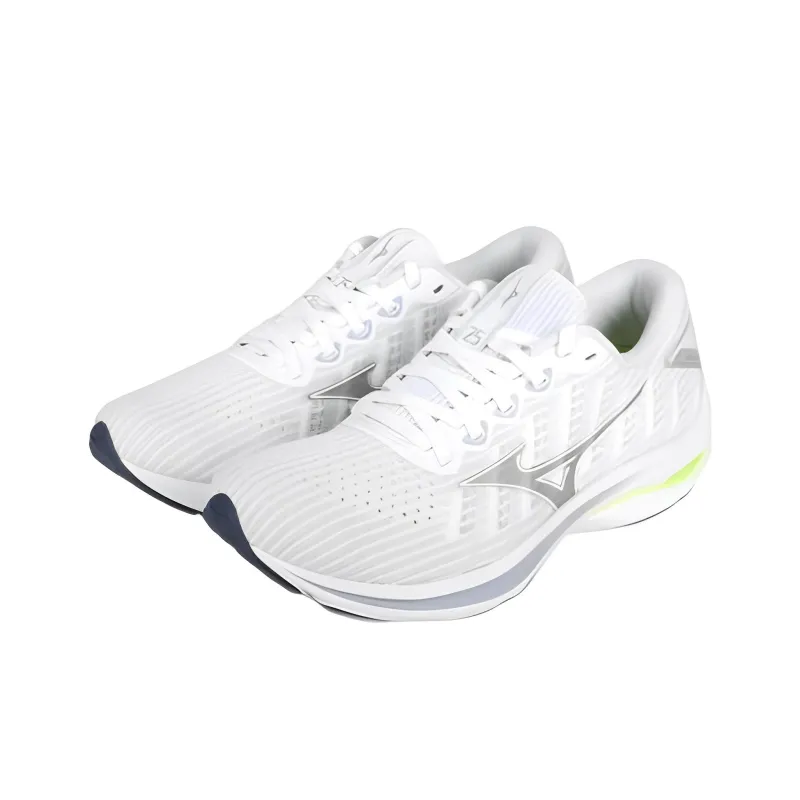Mizuno Women's Wave Rider 25 Waveknit Super Wide 'Grey White' Women's-2