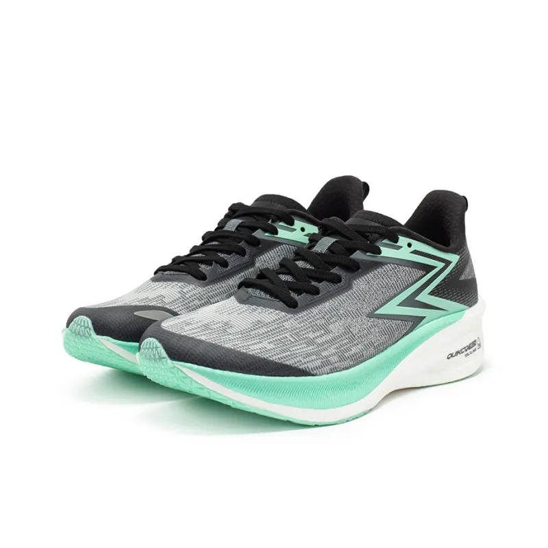 361° Flying ET 1.5 Aurora Mint Cushioned Wear Resistant Breathable Rebound Low Top Running Shoes Unisex Obsidian Black-2