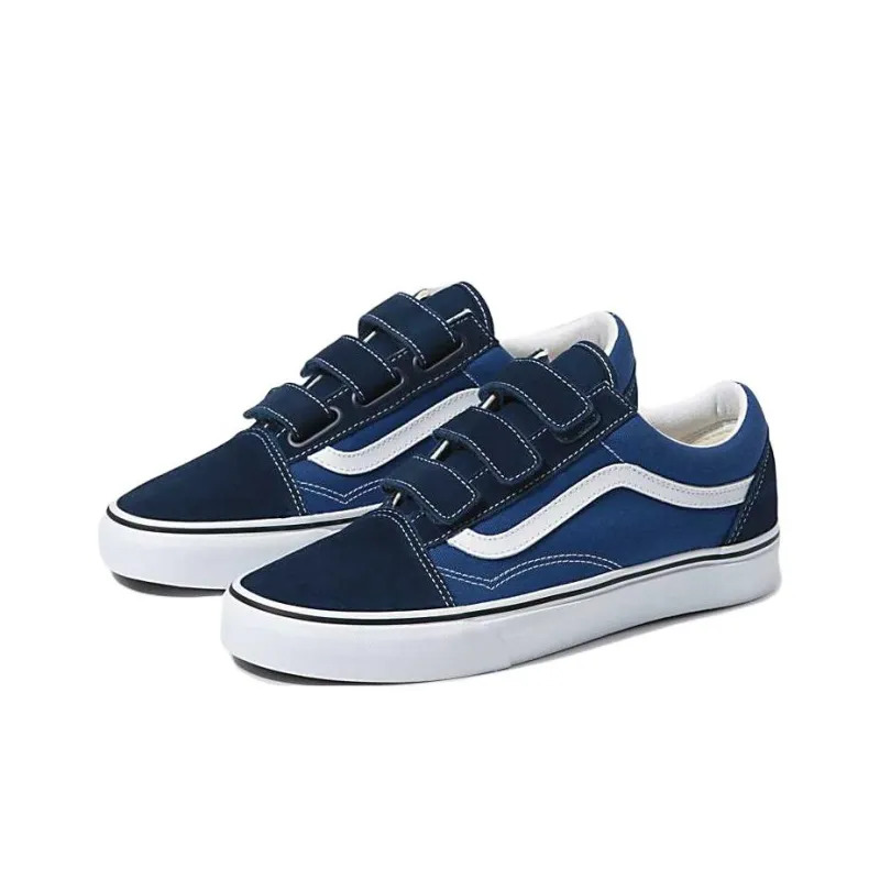 Vans Old Skool Suede Canvas Velcro 'Dress Blue'-2