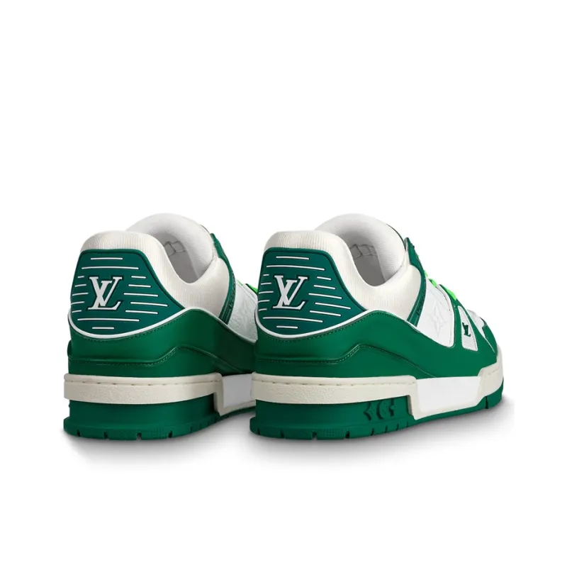 LOUIS VUITTON Trainer Sneakers 'White Green'-2