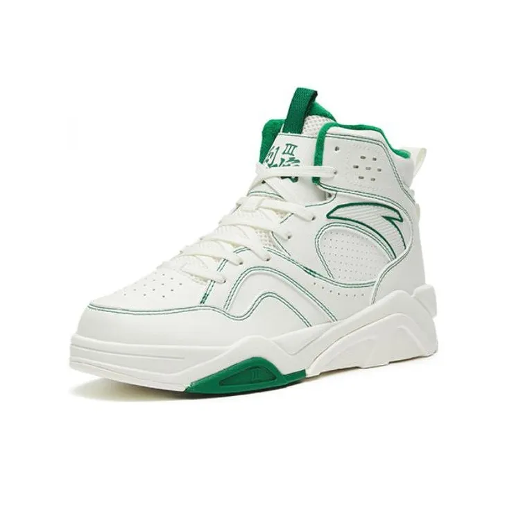 Anta Flame 3.0 Cushioned Slip Resistant High Top Skateboard Shoes Women's Green-2