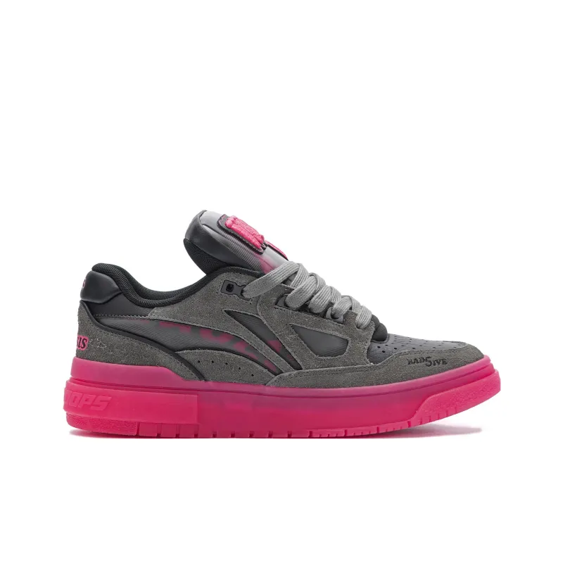 WHOOSIS x LiNing Rookie Anti Slip Wear Resistant Low Top Skateboard Shoes Men's Purple Gray-1