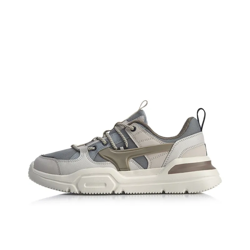LiNing Mark Lite Slip Resistant, Abrasion Resistant, Lightweight Low Top Casual Shoes Men's Stone Gray-0