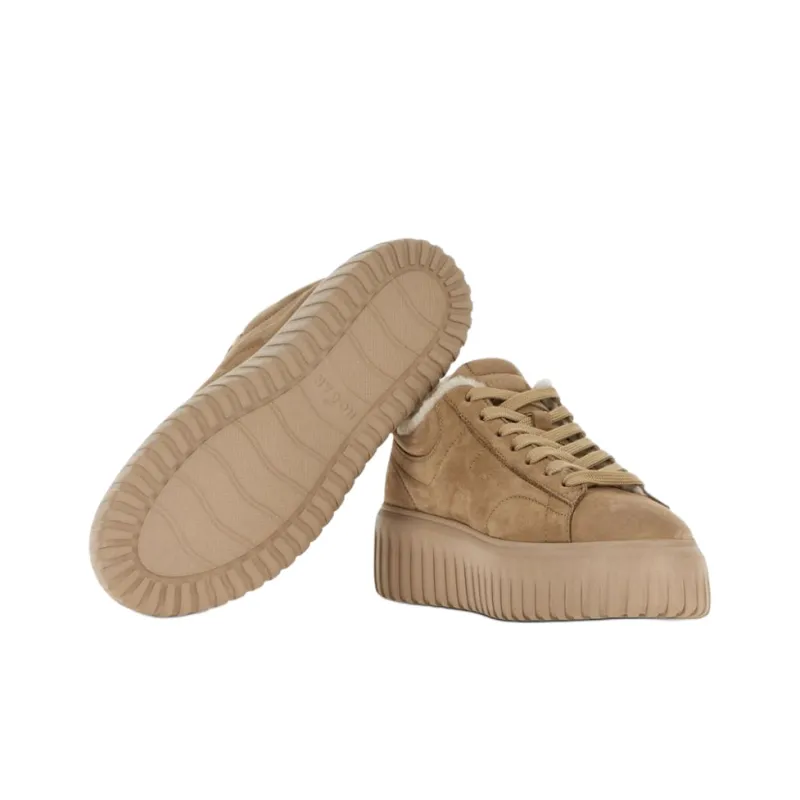 HOGAN H Stripes Low Top Casual Shoes Men's Brown-5
