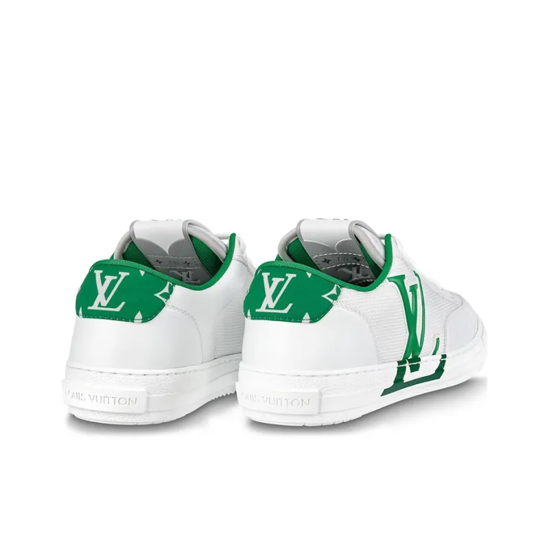 LOUIS VUITTON Charlie Sneakers 'White With Two Toned Green'-3