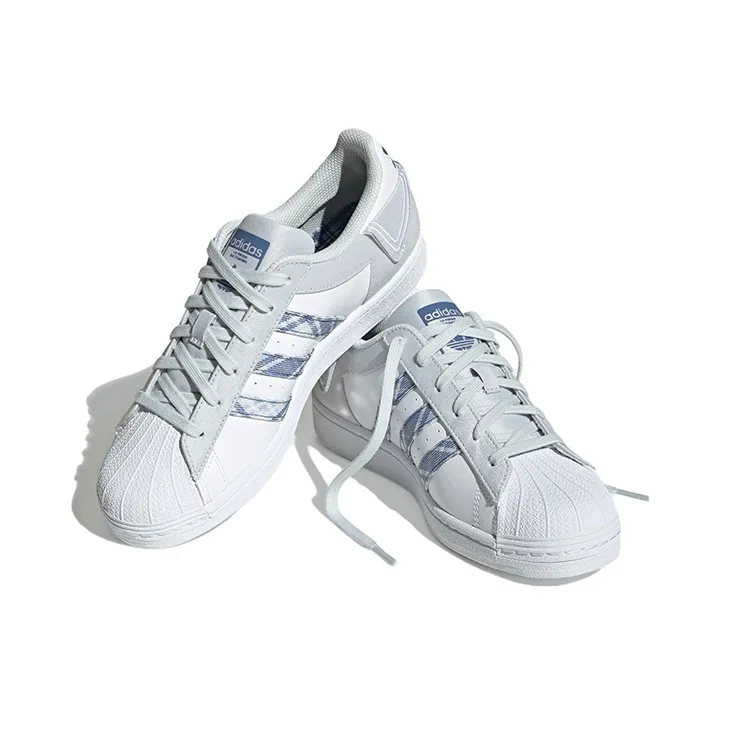 Adidas Originals Superstar 'White Gray Blue' Women's-2