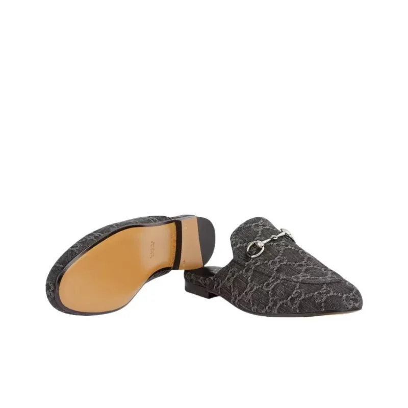 GUCCI Princetown Closed Toe Slippers Women's Black-4
