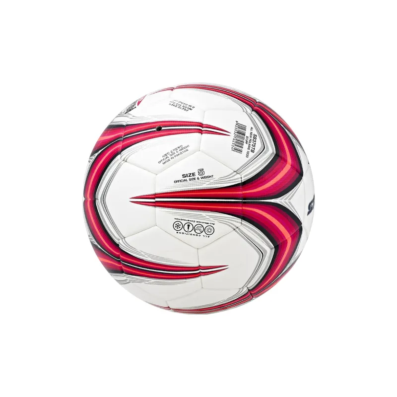 Star Size 5 Soccer PU Seamless Thermal bonding Unisex White Red-3
