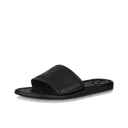 LOUIS VUITTON Magnetic Slide Slippers Women's Black