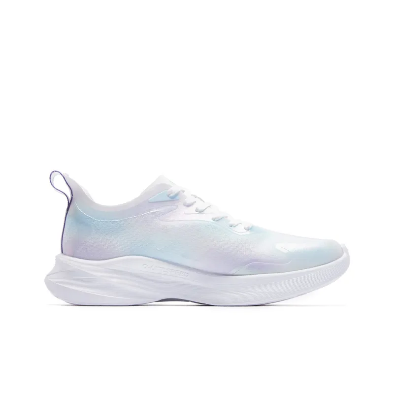 QIAODAN Light Speed 3.0PLUS Cushioning Slip Resistant And Abrasion Resistant Low Top Running Shoes Men's White Blue-1