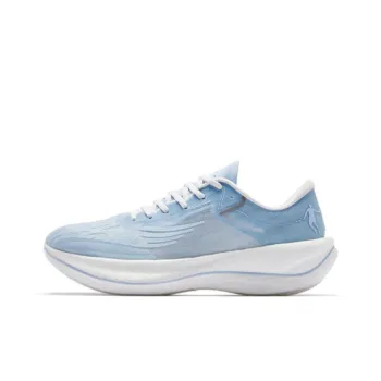 QIAODAN Feiying PB2.0 Cushioned Slip Resistant Abrasion Resistant Low Top Marathon Running Shoes Men's Blue White