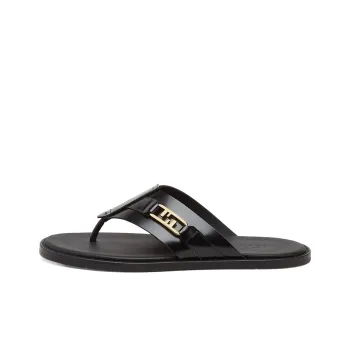 FENDI O'Lock Flip Flops Men's Black