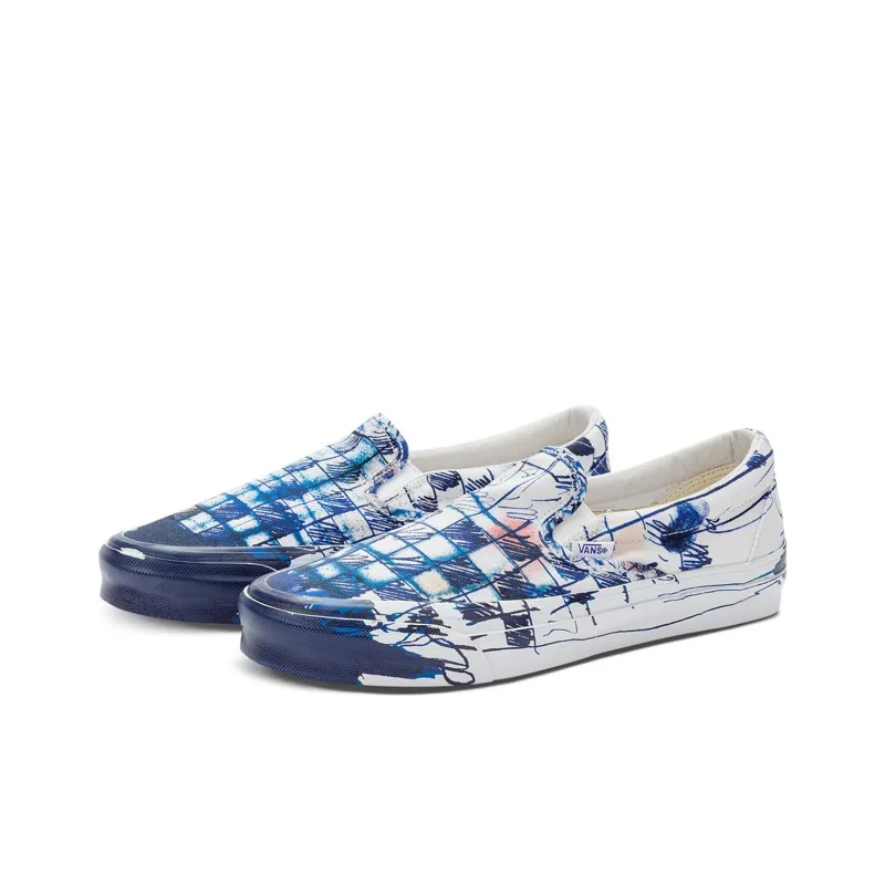 Vans Classic Slip On Lx Connor Tingley Checkerboard White Blue-2