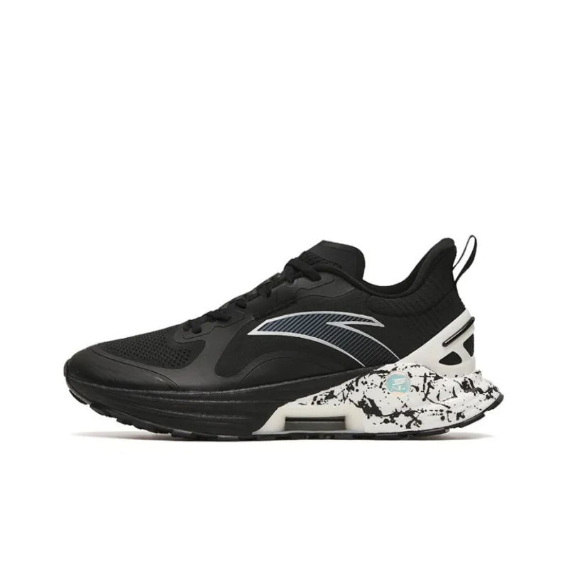 Anta Gen 3.0 Cushioning Anti-Slip And Wear-Resistant Rebound Low-Top Running Shoes Men's Black White-0