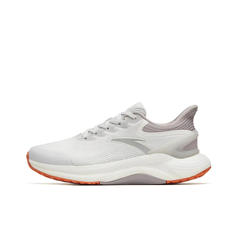 Anta Gen 3.0 Lite Anti Slip And Wear Resistant Rebound Low Top Running Shoes Women's Sand Grain Gray-0