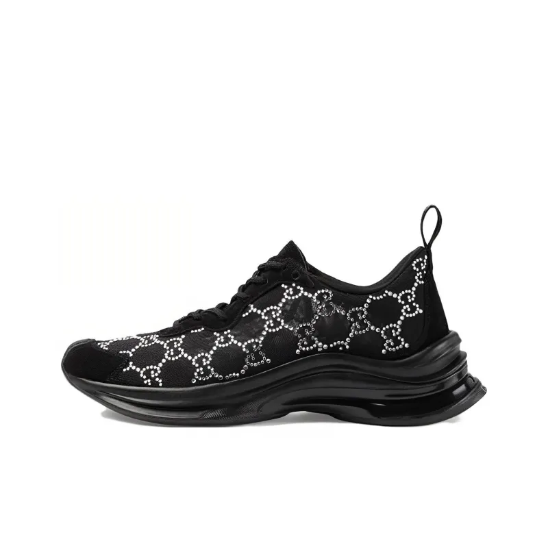 GUCCI Women's Run Sneaker 'GG Crystal Black' Women's-0