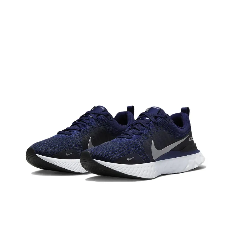 Nike React Infinity Run Flyknit 3 'College Navy Metallic Silver'-2