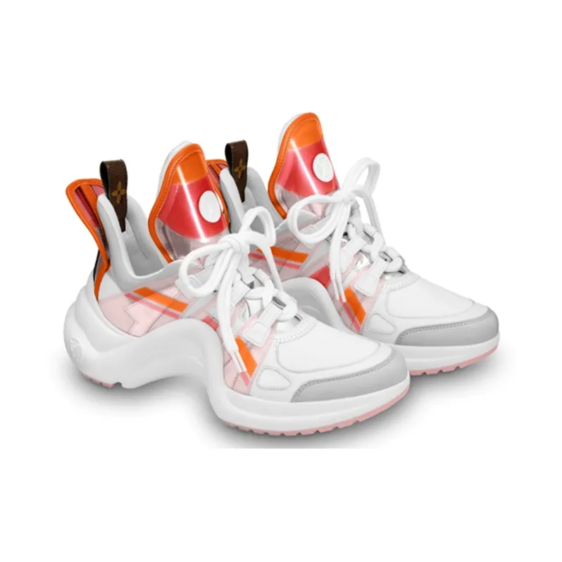 LOUIS VUITTON Lv Archlight Sports Shoes White/Orange Women's-2