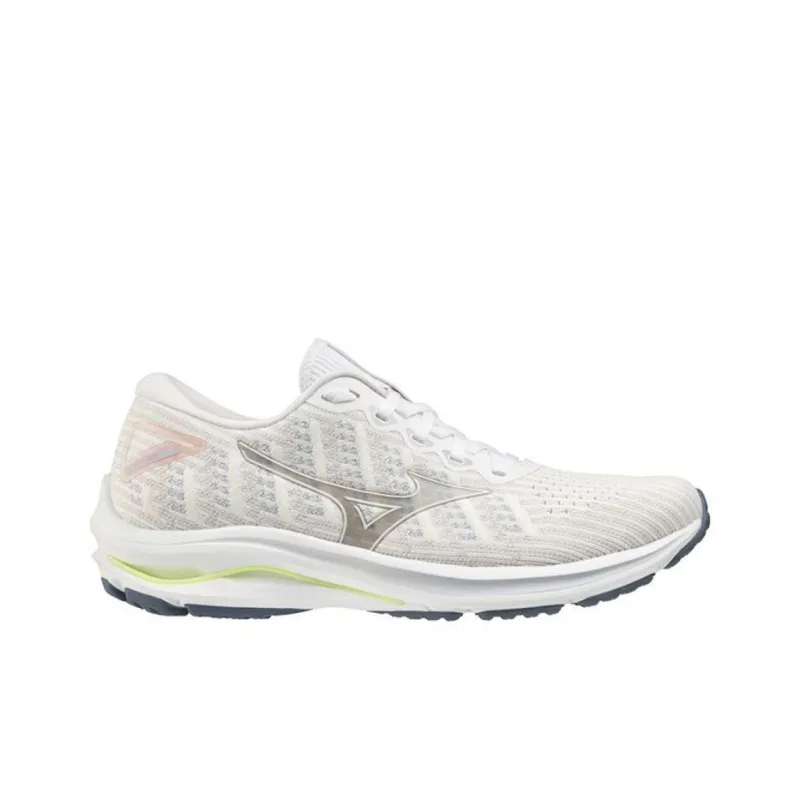 Mizuno Women's Wave Rider 25 Waveknit Super Wide 'Grey White' Women's-1