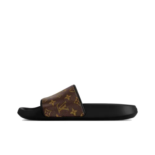 LOUIS VUITTON Waterfront Slide Slippers Men Brown