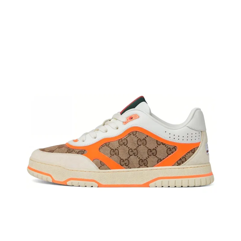 GUCCI Re Web Sneaker 'GG Canvas Beige Bright Orange'-0