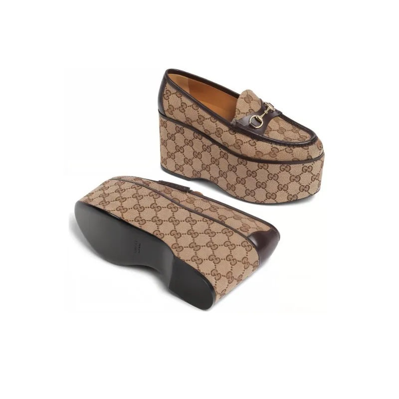 GUCCI Horsebit 24 Spring Summer Collection Loafers 9cm Women's Brown-4