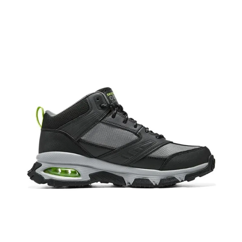Skechers SKECH-AIR Envoy Cushioning Impact-Resistant High-Top Outdoor Shoes Black Gray-1