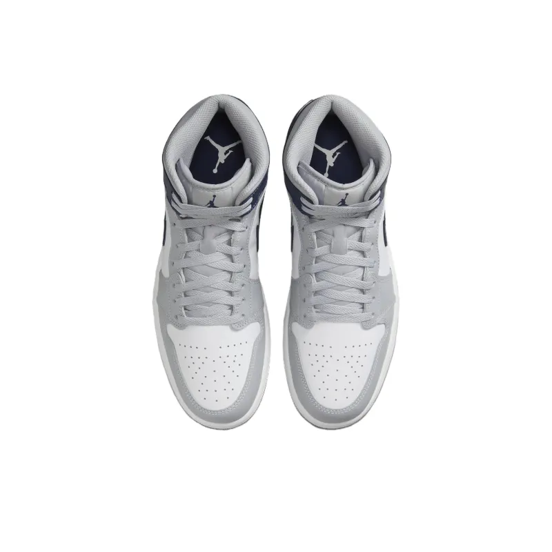 Air Jordan 1 Mid 'Wolf Grey Midnight Navy'-3