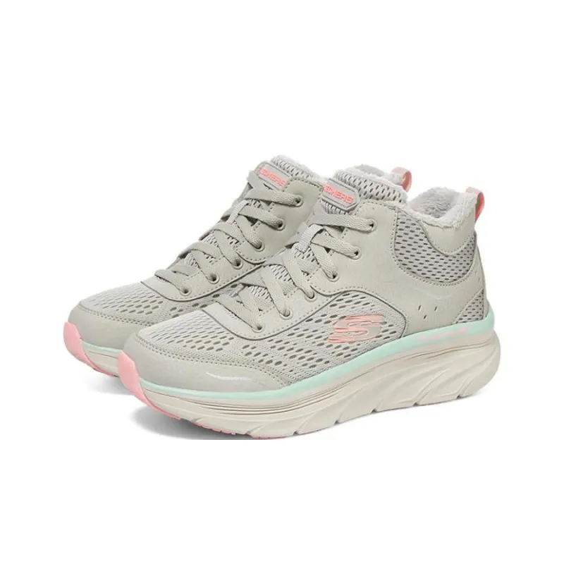 Skechers D'Lux Walker Cushioning Slip Resistant Mid Top Casual Shoes Women's Gray-2