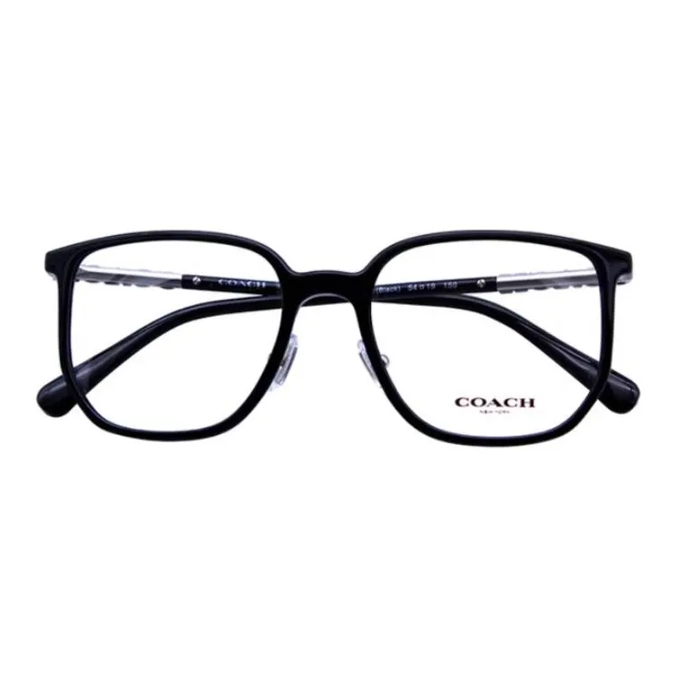 COACH Plate Frame Square Eyeglass Frames Unisex Black-2