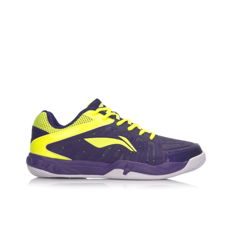 LiNing Lightning Strike Cushioning Anti-Slip And Wear-Resistant Low-Top Badminton Shoes Men's Purple-2