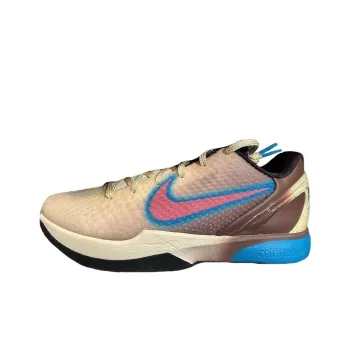 Nike Zoom Kobe 6 Protro 'BHM' Cushioning Low Top Basketball Shoes Men's Brown Red Blue